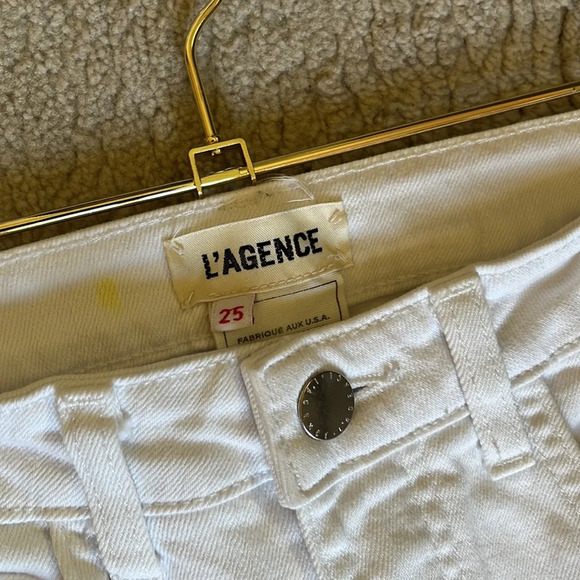 L’Agence White Distressed Skinny Denim Jeans Size 25 - Picture 9 of 9